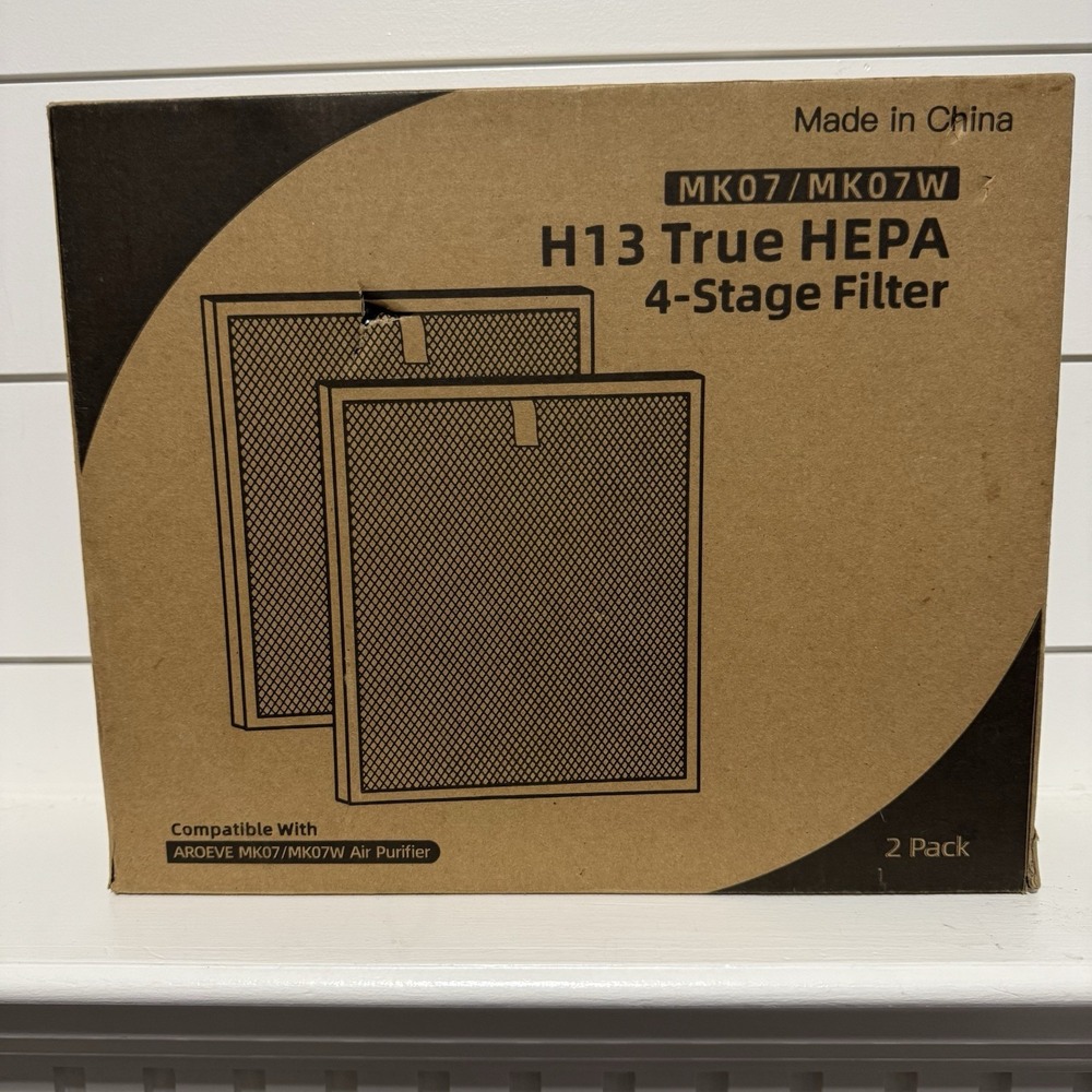 AROEVE H13 Compatible 2 Pack MK07/MK07W Air Filter Replacement  4 Stage Filter‎